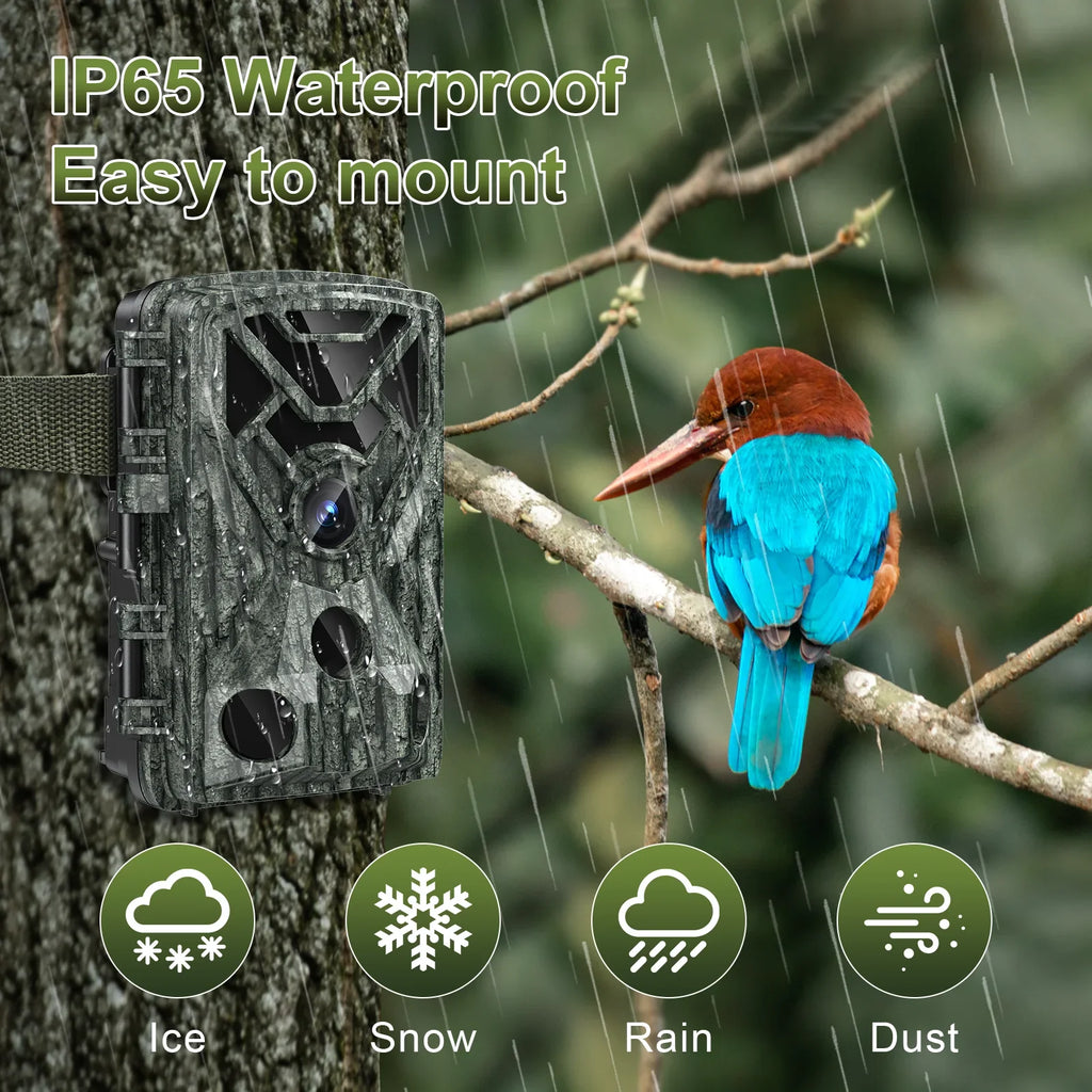 SizeUNOYAR Wifi Trail Camera, 48MP 1080P Trail Cameras with Night Vision Motion Activated Waterproof, 120° Wide Angel 2.0" LCD Game Camera for Hunting Home Sizeecurity