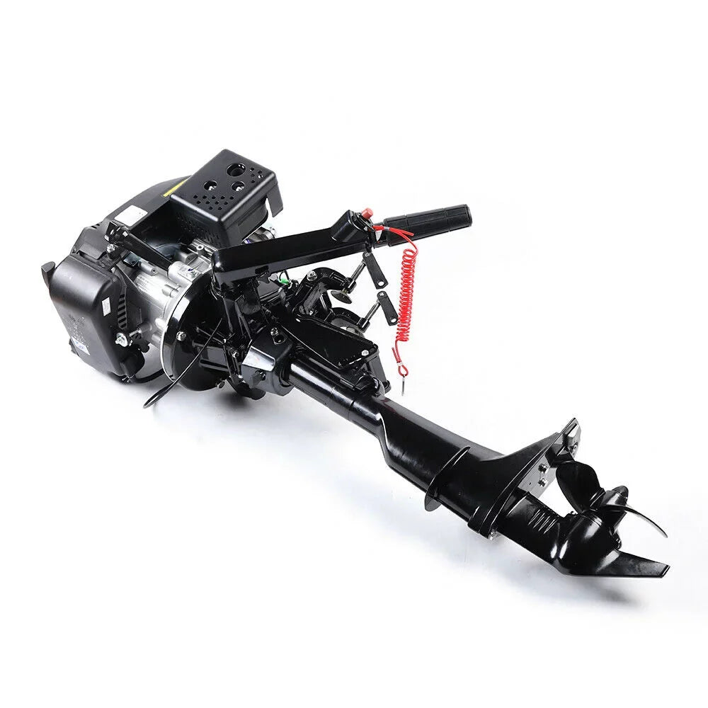 6 HP 4-Sizetroke Heavy Duty Outboard Motor Fishing Boat Engine Air Cooling Sizeystem