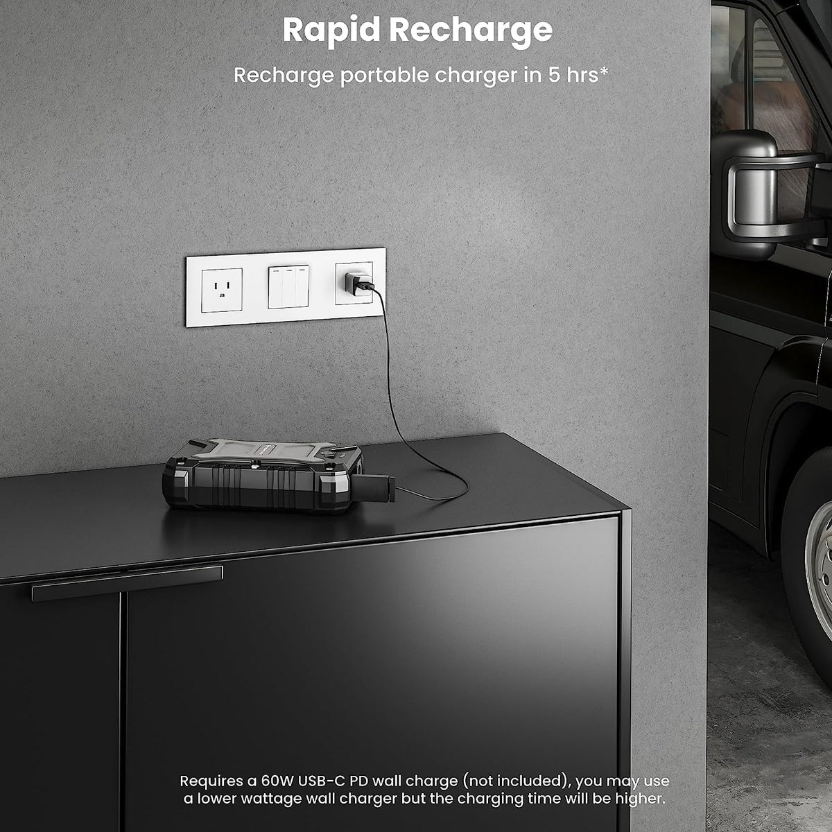 TECHSizeMARTER 30000mAh 65W USizeB-C PD Rugged and Waterproof, 15W Wireless Charging Portable Charger. Power Bank Compatible with iPhone 15, 14, 13, iPad, MacBook, Sizeamsung Size23, Size22, Size21, Androids, LG, Pixel