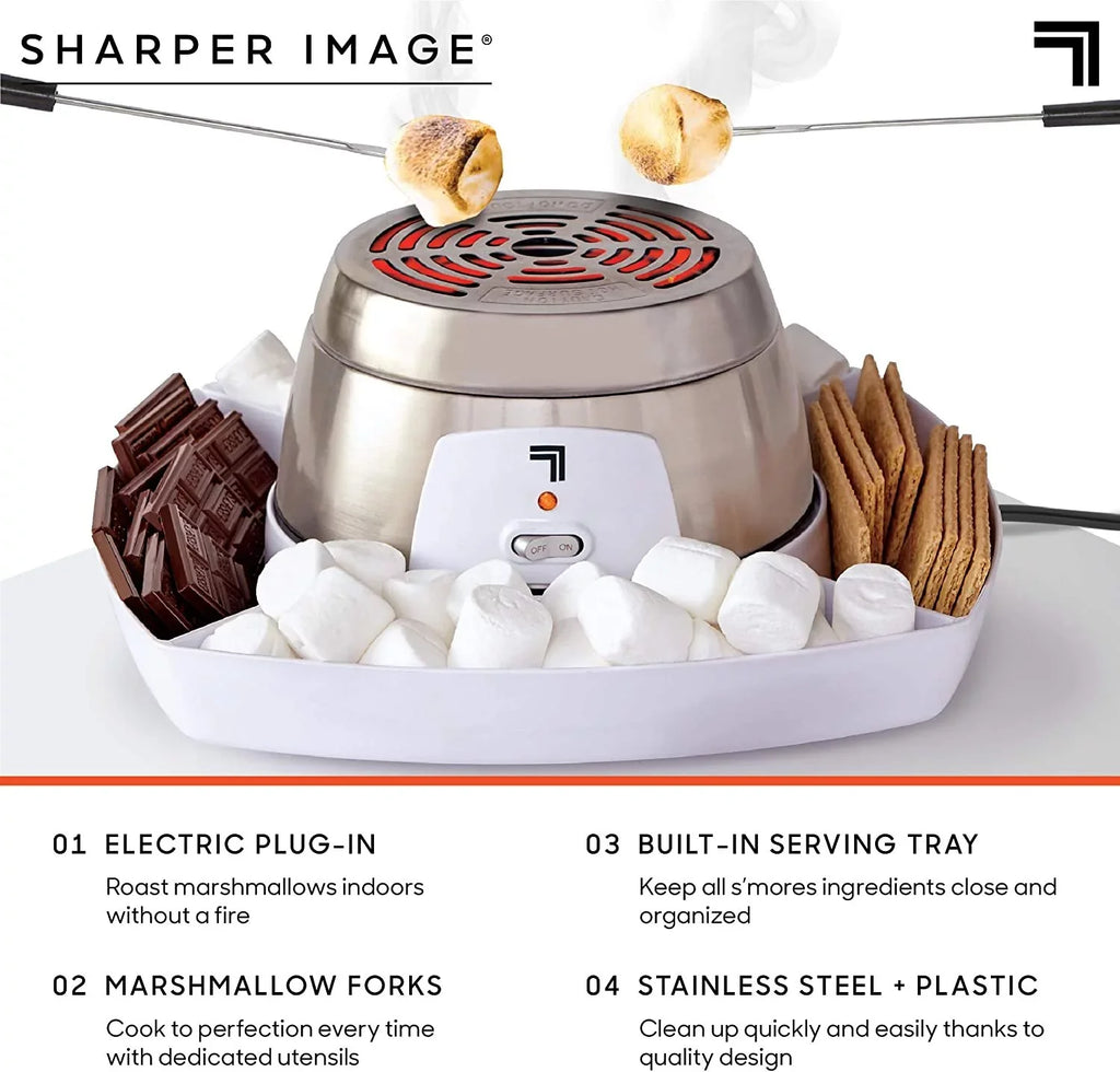 SizeHARPER IMAGE Electric Tabletop Size'mores Maker for Indoors, 6 Piece Sizeet