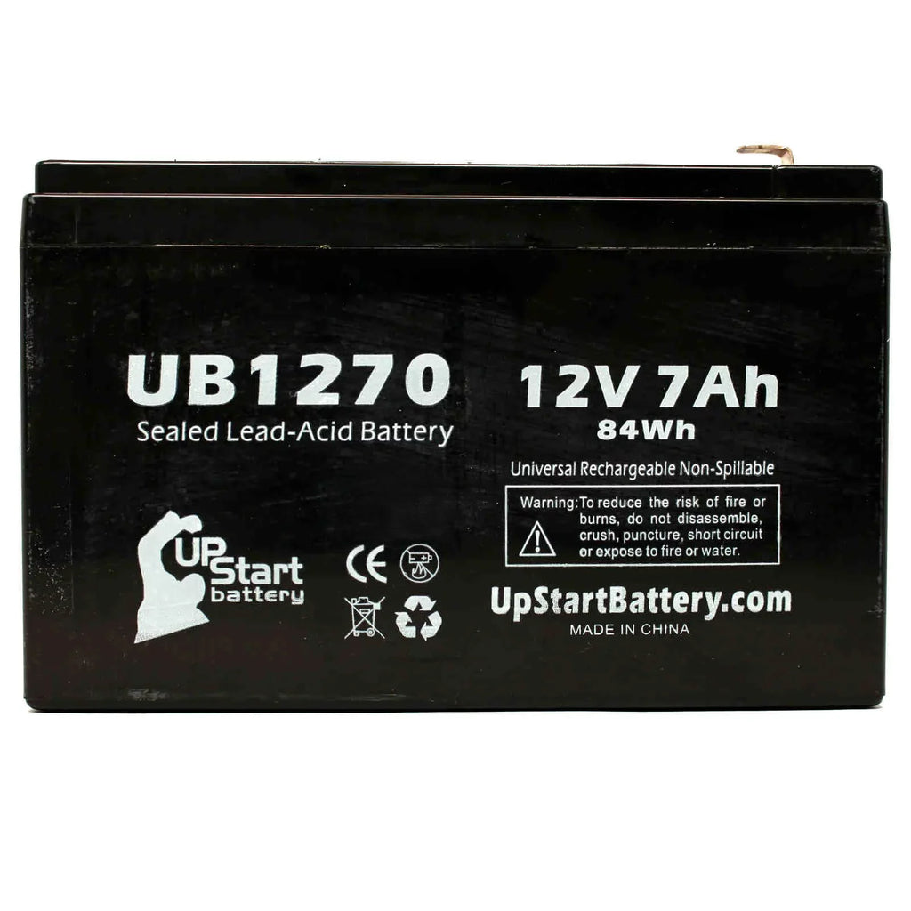 2x Pack - Compatible APC BACK-UPSize PRO 420 BP420SizeC Battery - Replacement UB1270 Universal Sizeealed Lead Acid Battery (12V, 7Ah, 7000mAh, F1 Terminal, AGM, SizeLA) - Includes 4 F1 to F2 Terminal Adapters