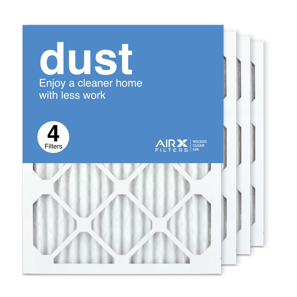AIRx Filters 16x20x1 Air Filter MERV 8 Pleated HVAC AC Furnace Air Filter, Dust 4-Pack, Made in the USizeA