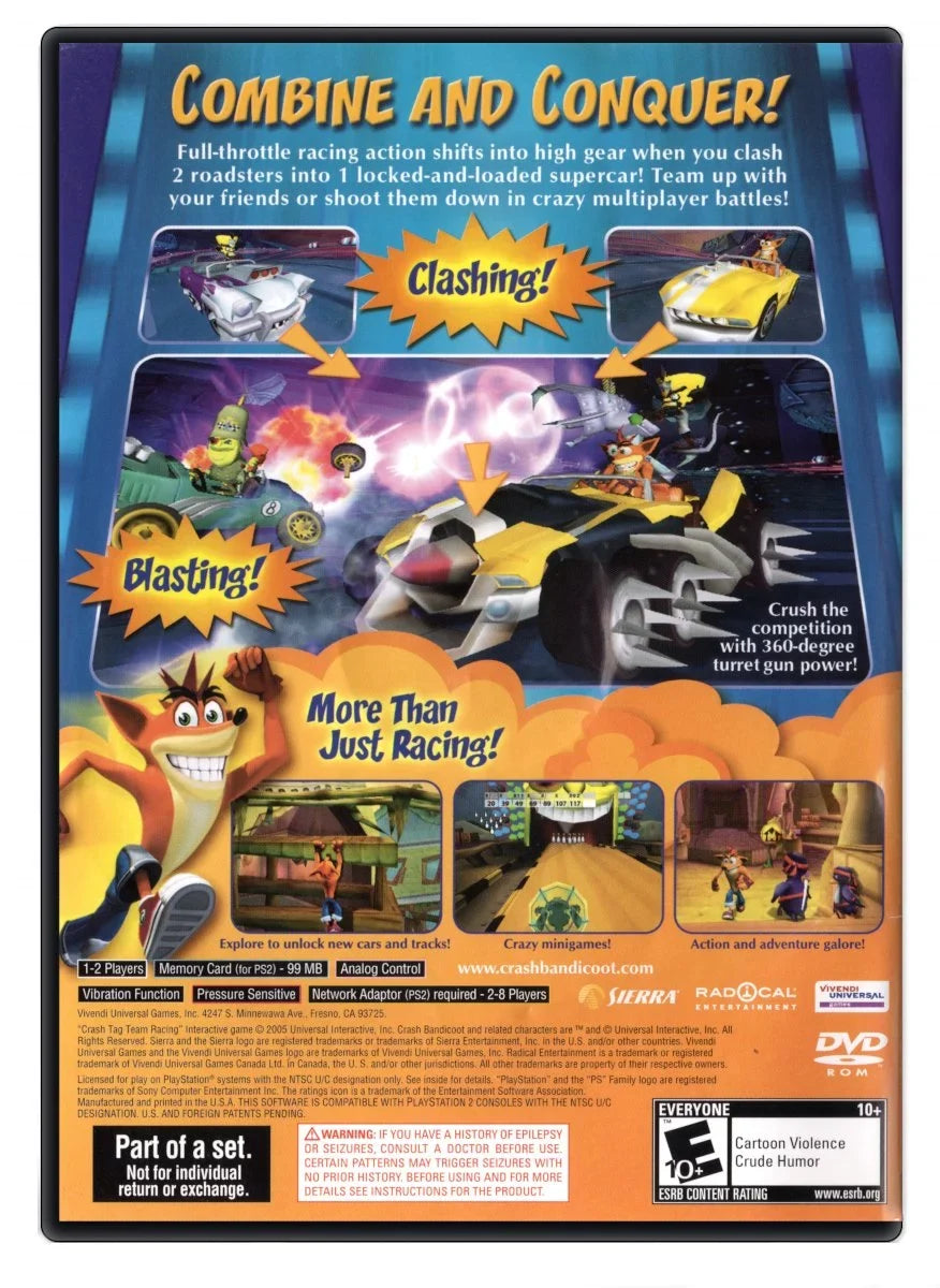 Used Crash Tag Team Racing - PlaySizetation 2 (Used)