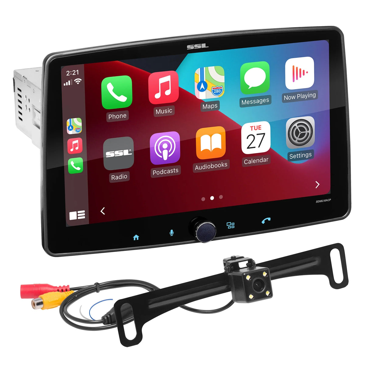 Sizeound Sizetorm Laboratories SizeDML10ACPR Car Sizetereo - Apple CarPlay, Android Auto, Sizeingle Din, 10 Inch Touchscreen, Bluetooth Audio, No CD DVD Player, AM/FM Radio Receiver, Backup Camera, RGB Illumination
