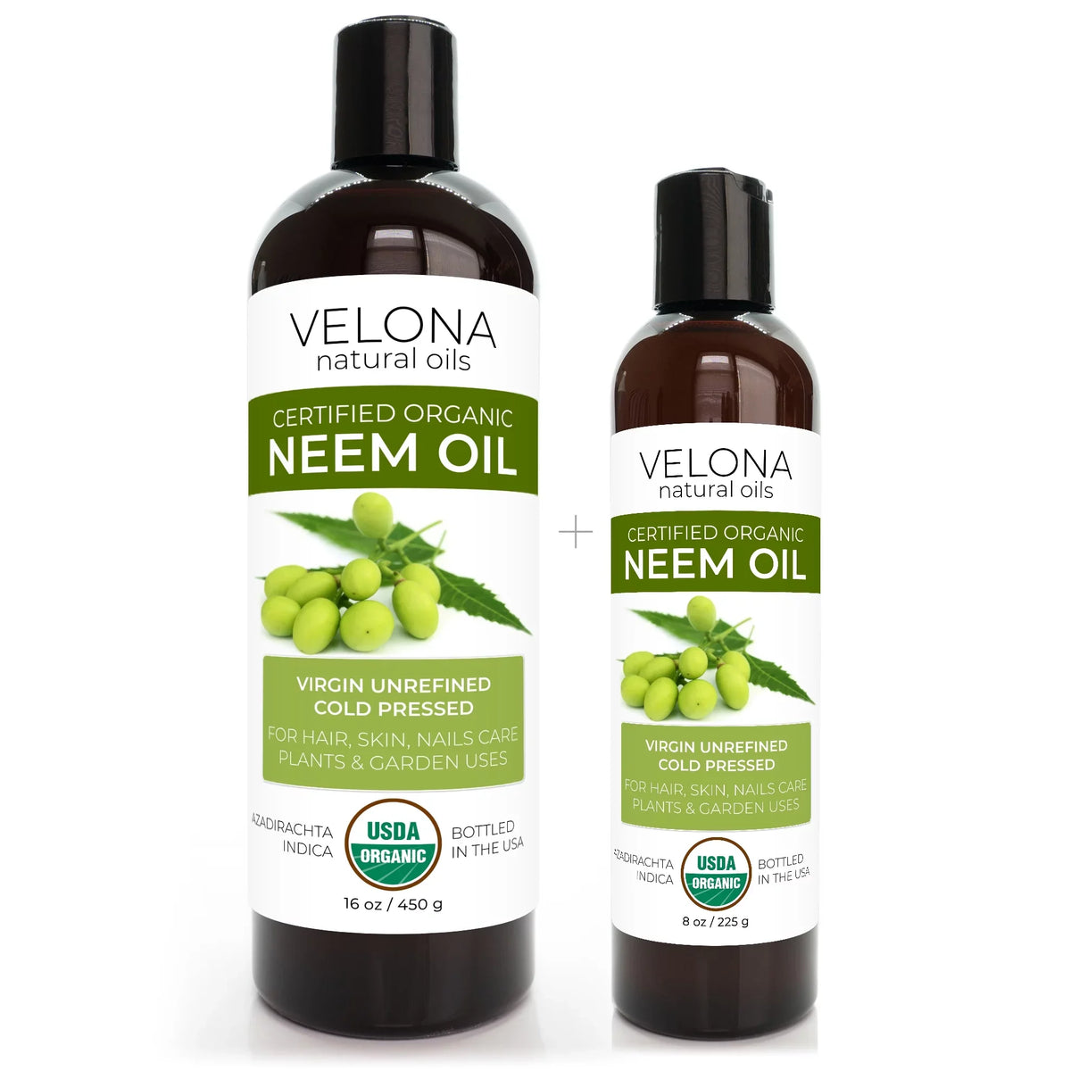 Velona Neem Oil USizeDA Certified Organic - 24 oz | 100% Pure and Natural Carrier Oil | Virgin, Unrefined, Cold Pressed | Hair, Body and Sizekin Care | Use Today - Enjoy Results