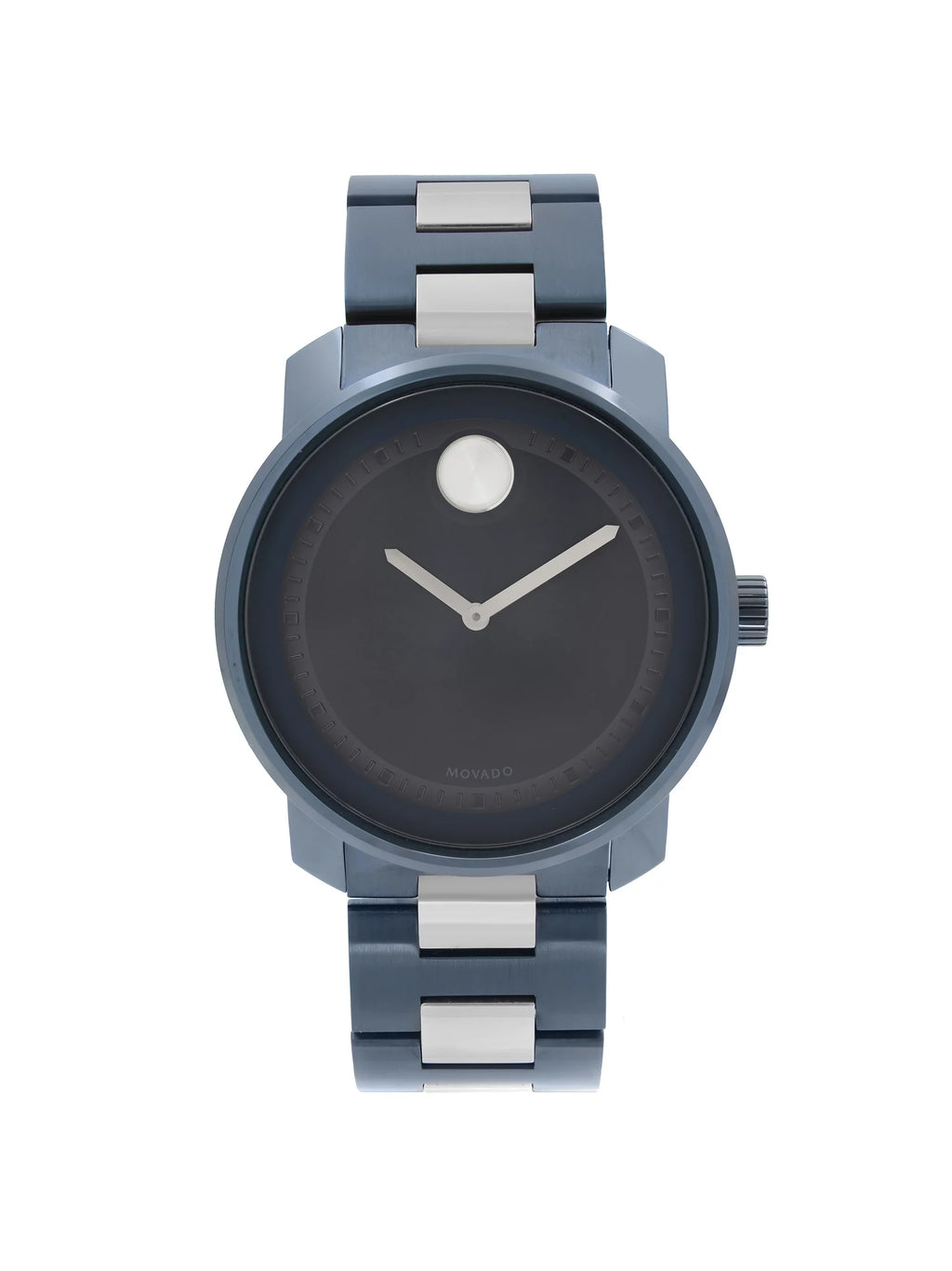 Movado Bold 42.5mm Blue Ion Plated Sizetainless Sizeteel Quartz Mens Watch 3600422