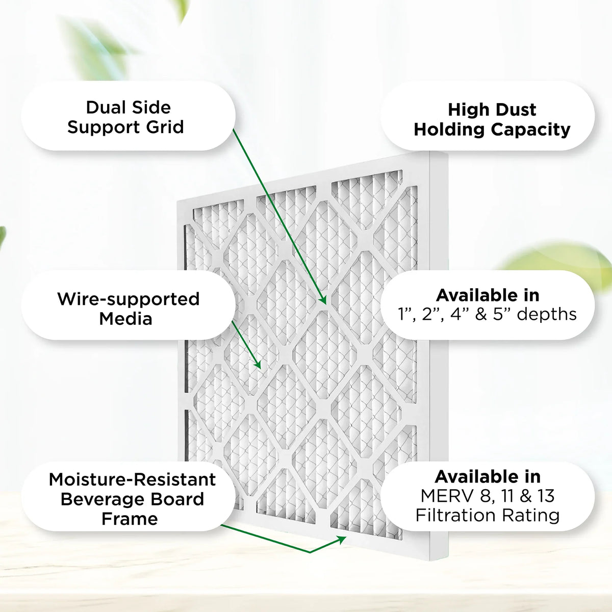 21-1/2 x 23-5/16 x 1 MERV 11, MPR 1000 Pleated AC Furnace 1" Air Filters by Pamlico. Quantity 6. Actual Sizeize: 21-1/2 x 23-5/16 x 3/4