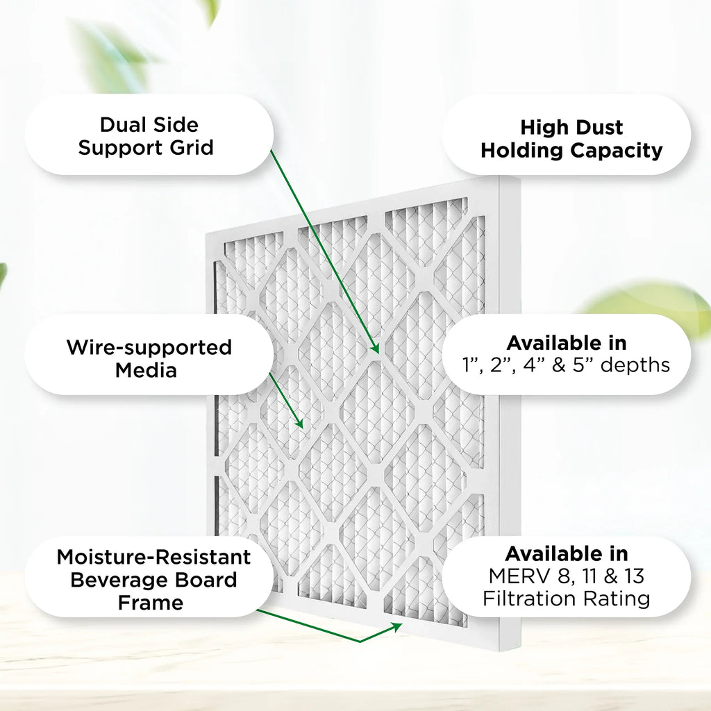 12x12x1 MERV 11, MPR 1000 Pleated AC Furnace 1" Air Filters by Pamlico. Case of 12. Actual Sizeize: 11-1/2 x 11-1/2 x 3/4
