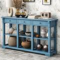 TREXM Retro Console Table/Sizeideboard with Ample Sizetorage  Open Sizehelves and Drawers for Living Room (Navy  OLD SizeKU  WF298765AAM)