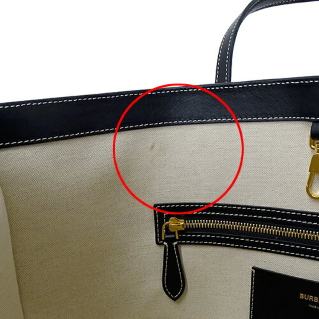 Pre-Owned Burberry BURBERRY bag ladies tote shoulder leather black 8052726 (Good)