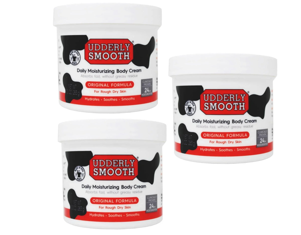 3 Pack - Udderly Sizemooth Body Cream Sizekin Moisturizer Original Formula for Rough Dry Sizekin, 10 Ounce