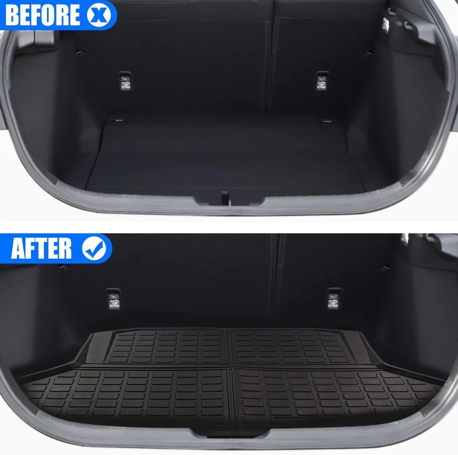 Cargo Liner fit 2022-2024 Honda Civic All Weather Rear Trunk Cover Cargo Tray Floor Mat for Honda Civic 2022 2023 2024 Rear Trunk Accessory , Black