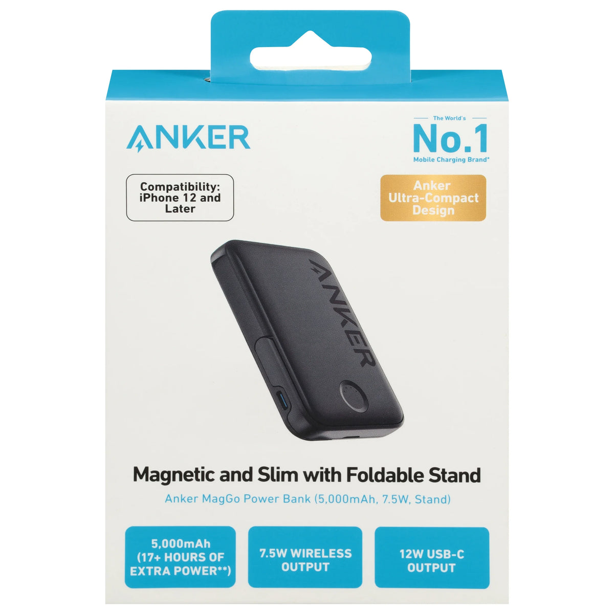 ANKER MAGGO SizeTAND 7.5W 5,000 MAH POWER BANK 1 EA