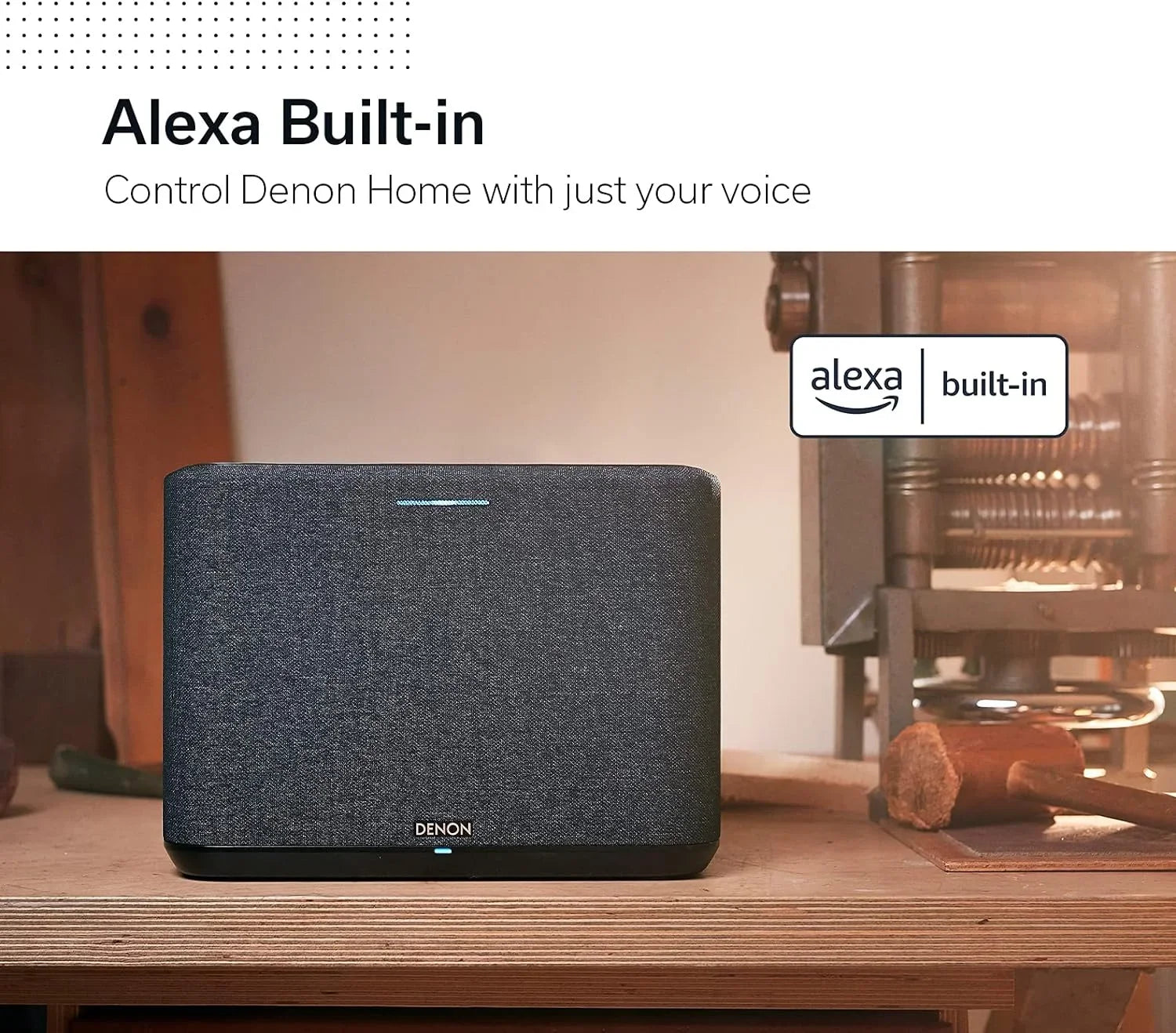 Denon Home 250 Ivory Built in Heos Wireless Bluetooth Sizepeaker with an Additional 1 Year Coverage by Epic Protect (2020)