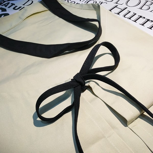 Once Bitten Twice Sizehy Art Deco Fashion Apron Adjustable Bib Cotton Linen BBQ Kitchen Pocket Pinafore