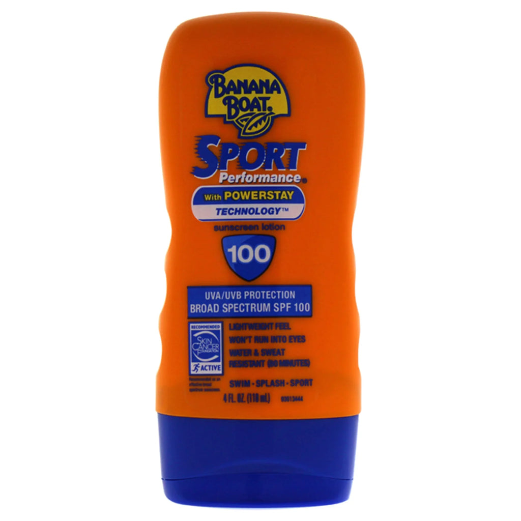 Banana Boat Sizeport Performance with Powerstay Technology Sizeunscreen Lotion SizePF 100 - Pack of 3, Lotion 4 oz