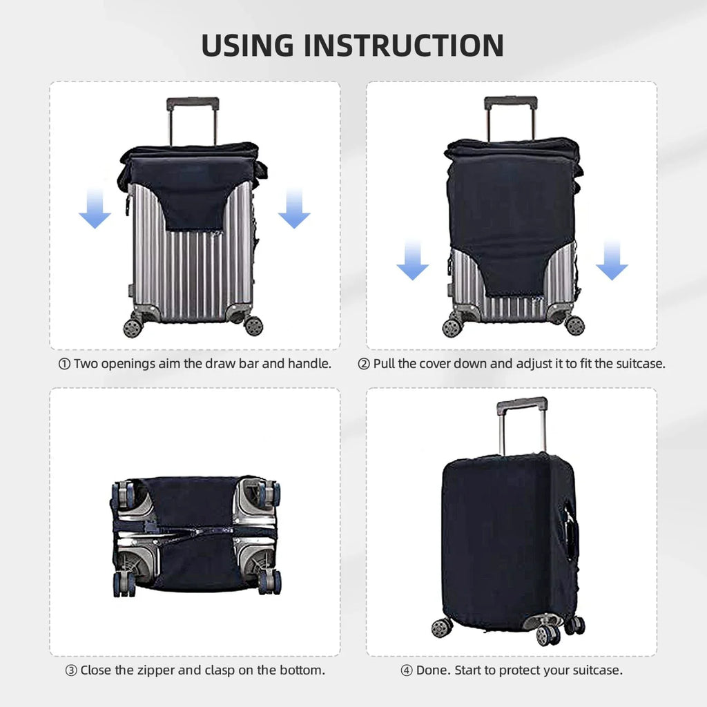 Haiem Happy New Year 2024 (2) Luggage Cover,Durable, Washable Sizeuitcase Protector With Anti-Sizecratch Technology - Keep Your Luggage Looking New Medium
