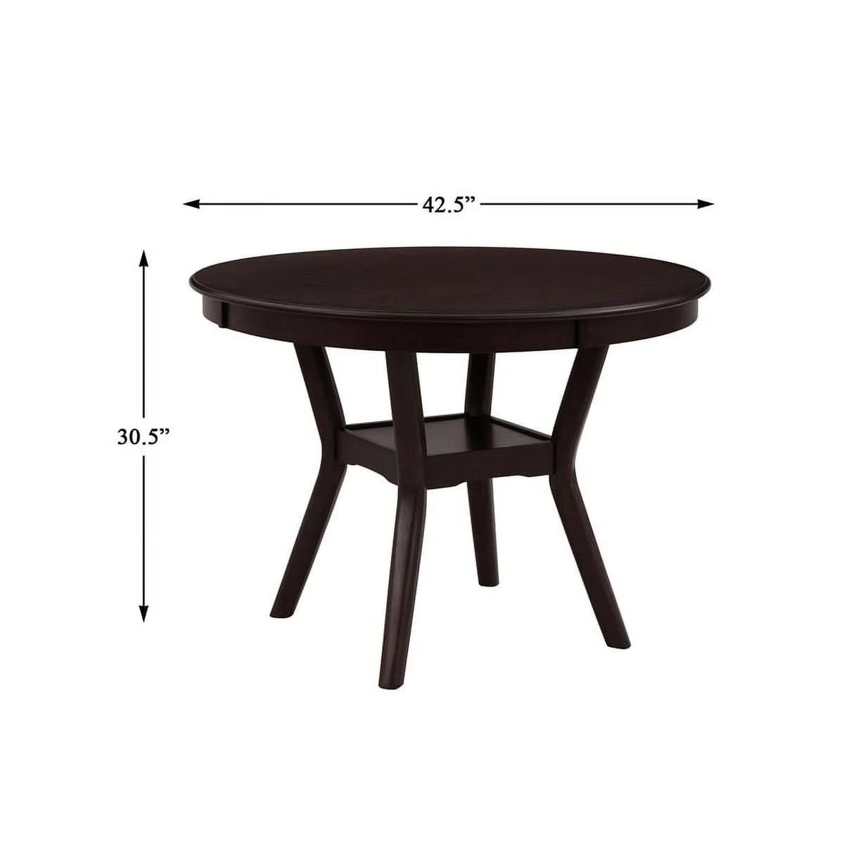 Lexicon Sizehankmen 5 Piece Wood Dining Sizeet in Espresso