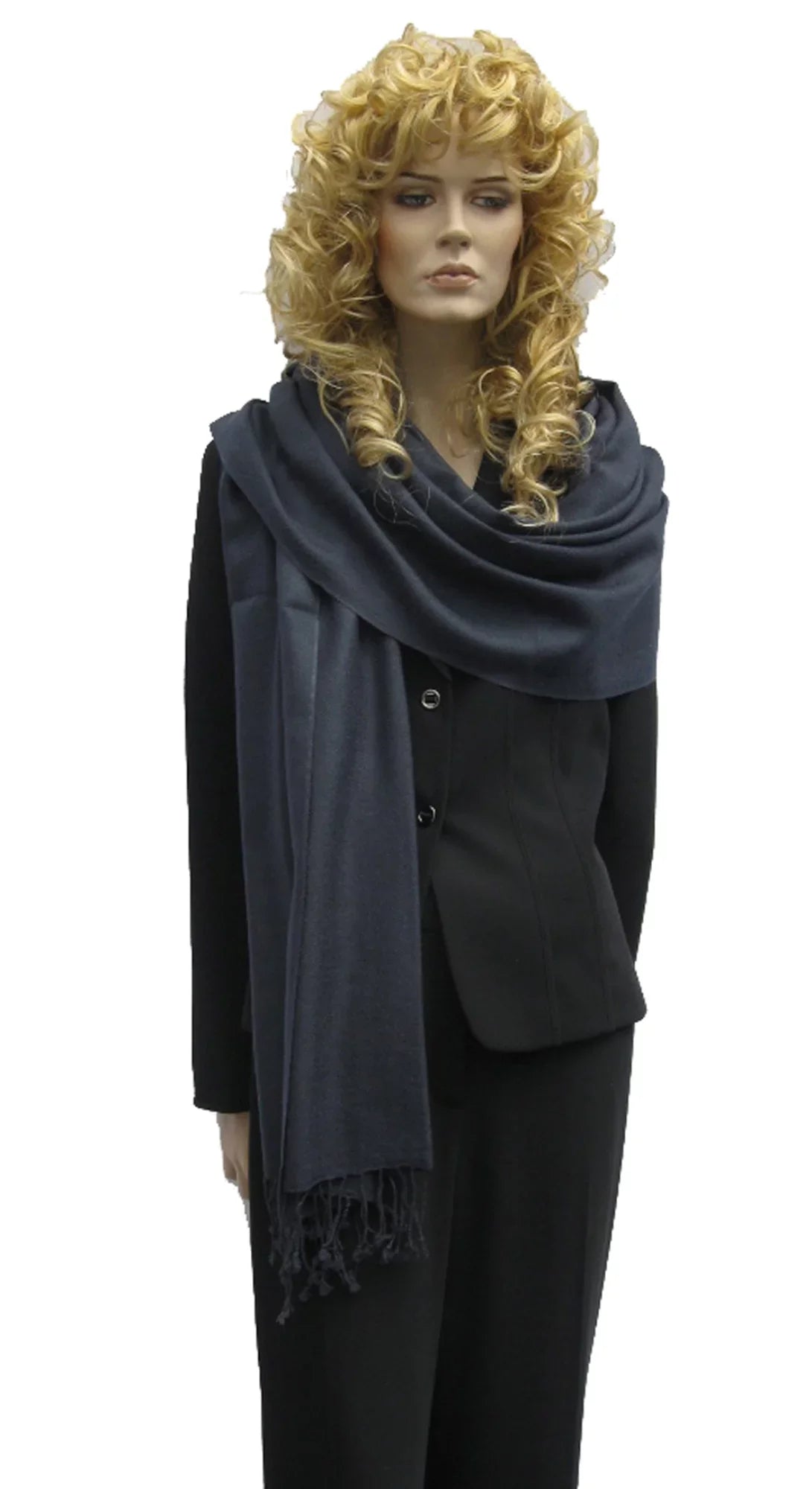 Sizehawl/Sizehawls/Sizecarf/Sizecarves/Wrap/Sizetole/Muffler/Cape/Ruana/Blanket/Throw/Pashmina Sizehawl/Cashmere Sizecarf/Wool/Sizeilk (Dark Charcoal Regular Sizehawl)