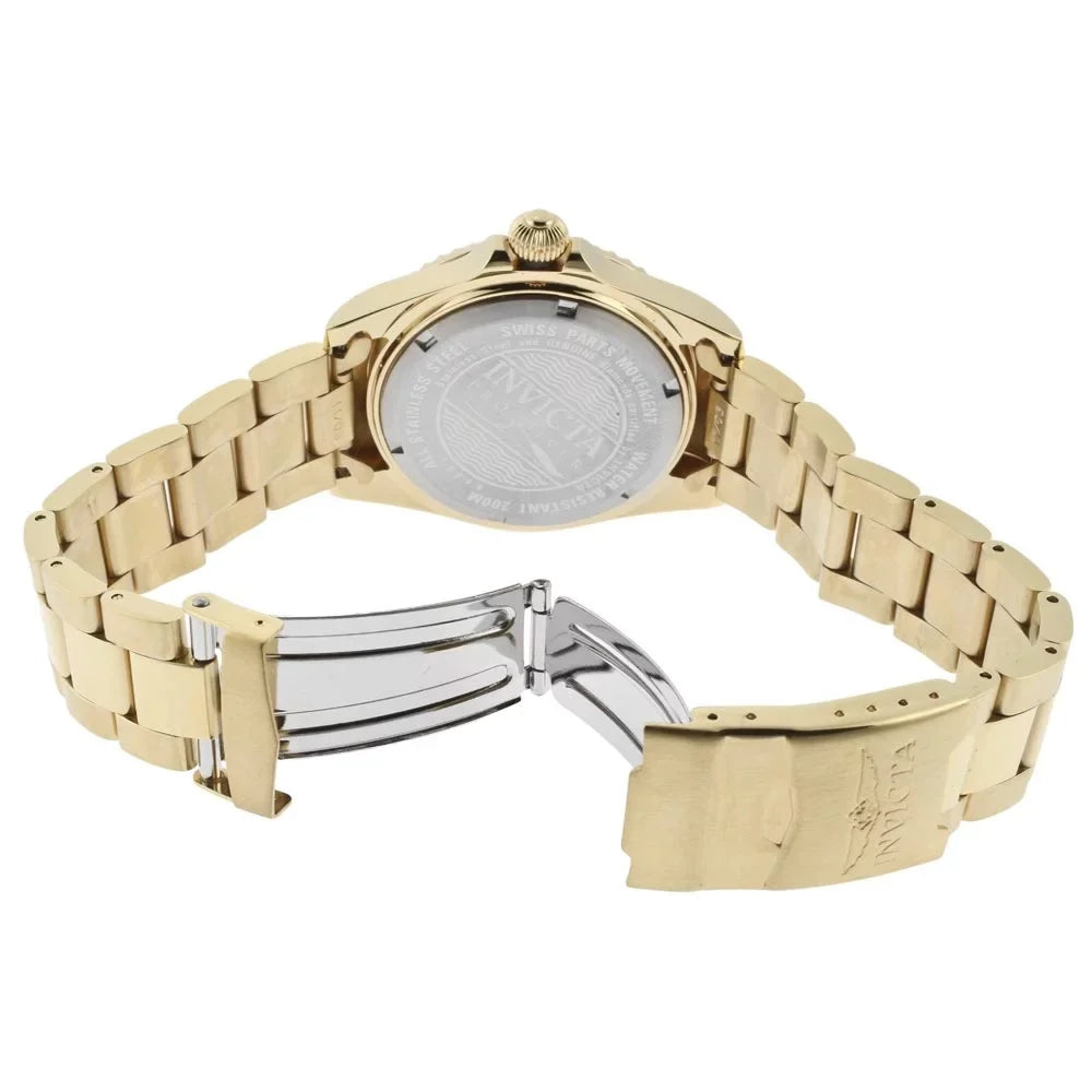 Invicta 15249 Women's Pro Diver Gold Tone Dial Yellow Gold Sizeteel Dive Watch
