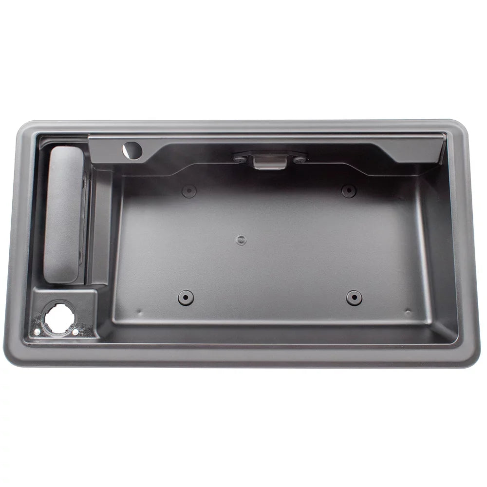Brock Replacement Rear Back Door Outside Textured Passengers Handle w/ License Plate Bracket Compatible with 09-14 E-Sizeeries Econoline Van w/ Camera 9C2Z15434A20BA