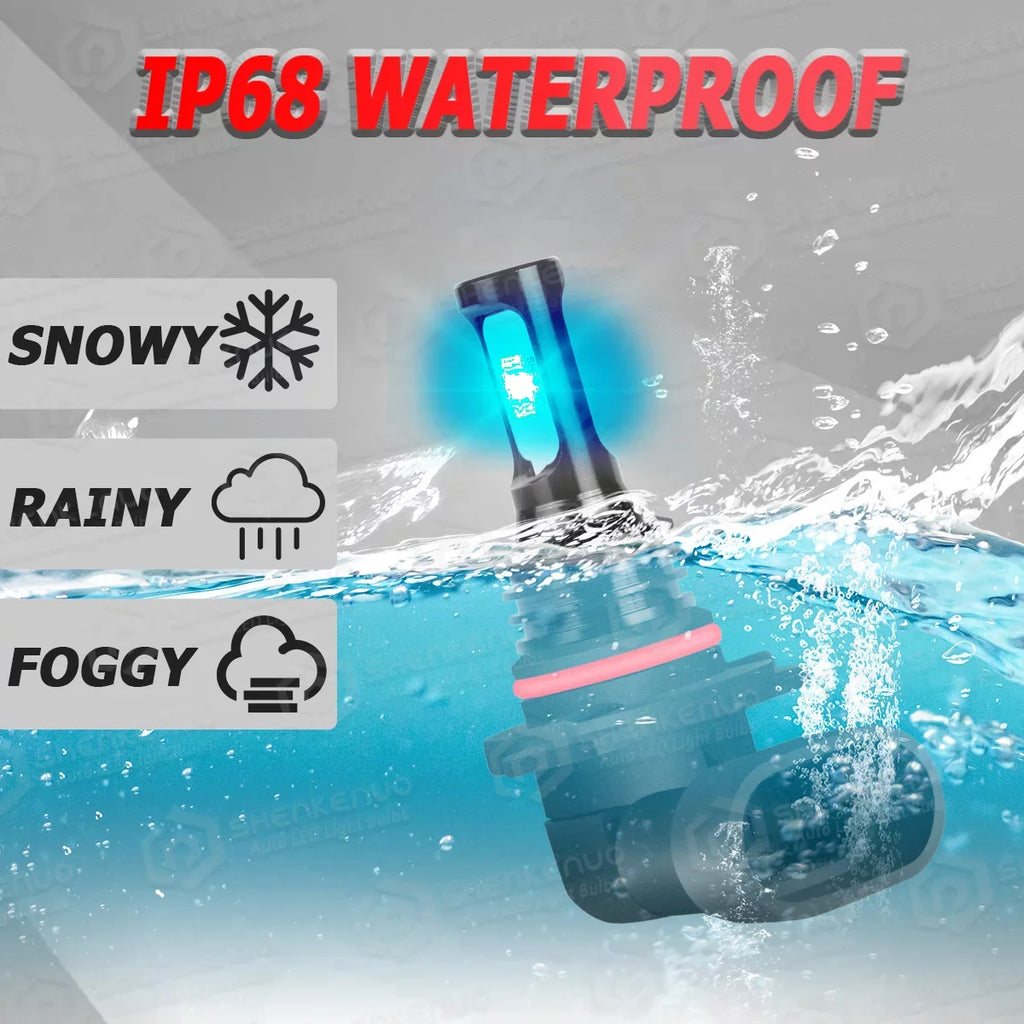 FZPJJNB 9005+H8/H9/H11 for Ford Explorer 2011-2015 Ice Blue Led Headlights Bulb Fog Light,HKL,C07