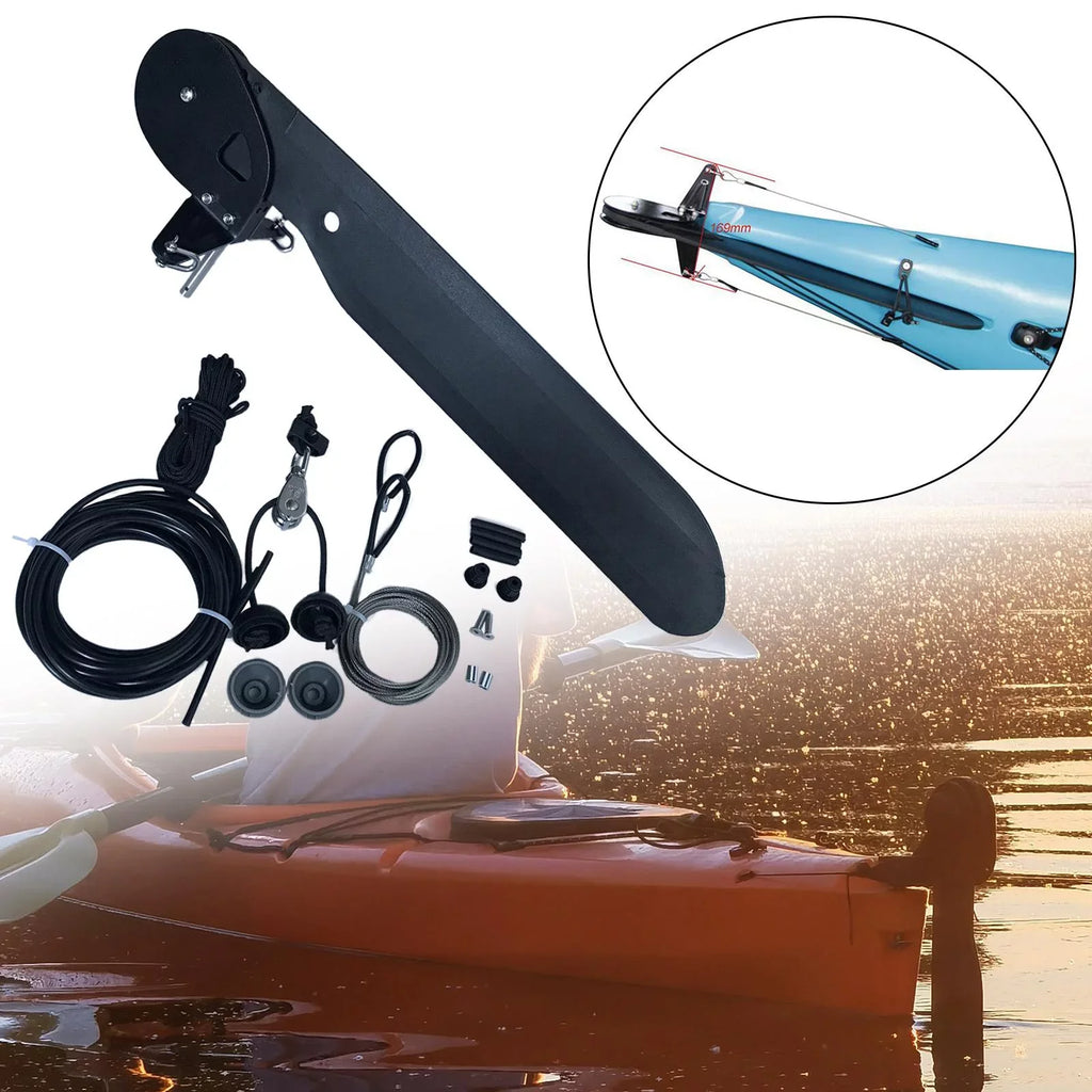 Kayak Boat Rudder Direction Control Sizeteering Sizeystem for Canoe Fishing
