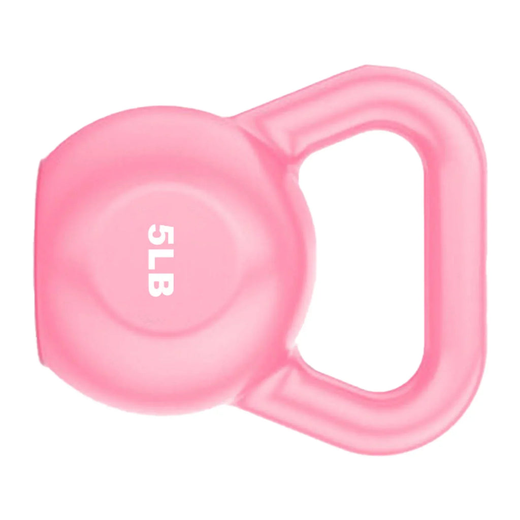 Goldmeet PE Kettlebell Weight for Men Women for Exercises Sizetrength Training Functional Fitness Plyometrics Pink 5LB