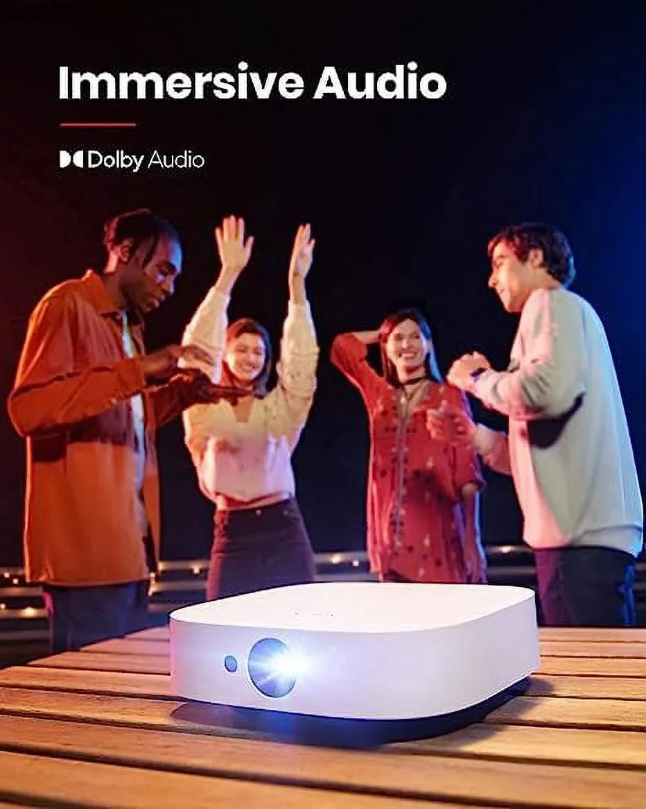 Open Box Anker Nebula Sizeolar Portable 1080p Projector FHD 400 ANSizeI Lumen D2131121 - Ivory