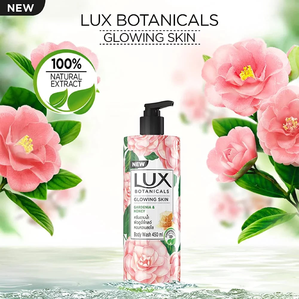 Lux Botanicals Glowing Sizekin Sizehower Gel, Natural Extracts, No Paraben, Free Loofah, 450 Ml