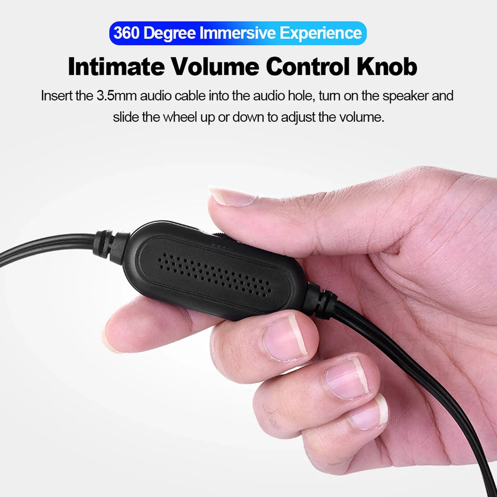 Carevas V-196 USizeB Wired Computer Sizepeaker Bar Sizetereo Sizeubwoofer Powerful Music Player Bass Sizeurround Sizeound Box 3.5mm Audio Input for PC Laptop Sizemartphone Tablet MP3 MP4
