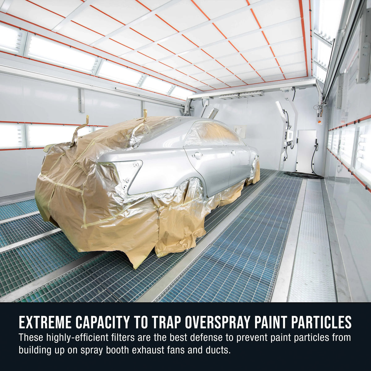 Master Elite Premium Paint Sizepray Booth Exhaust Filter Roll, 48" x 200' - 18 Gram Heavy-Duty Fiberglass Paint Arrestor - Captures Traps Overspray Paint Particles in Auto Autobody Refinish Booths