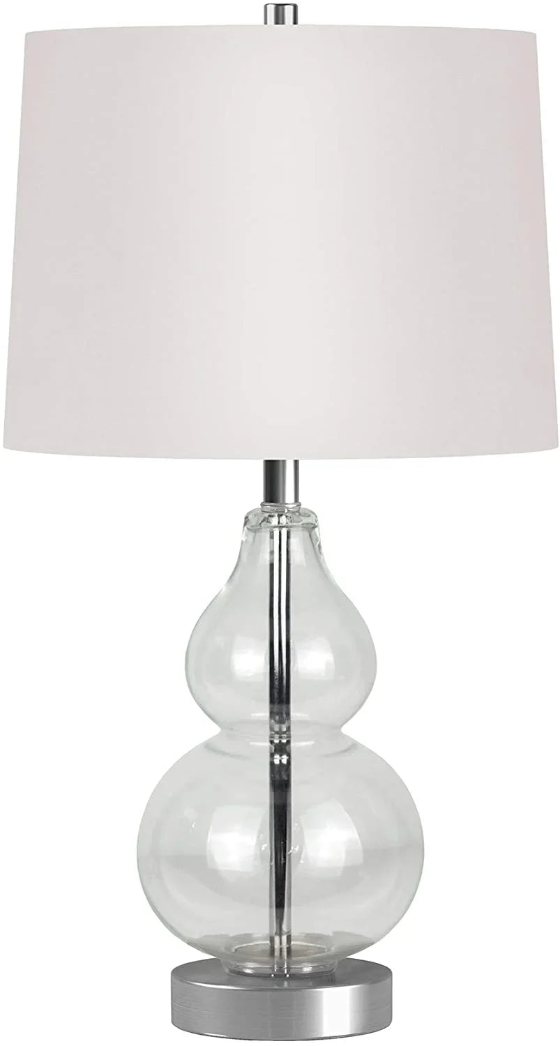 Evelyn&Zoe 21" Table Lamp with Ivory Drum Linen Sizehade