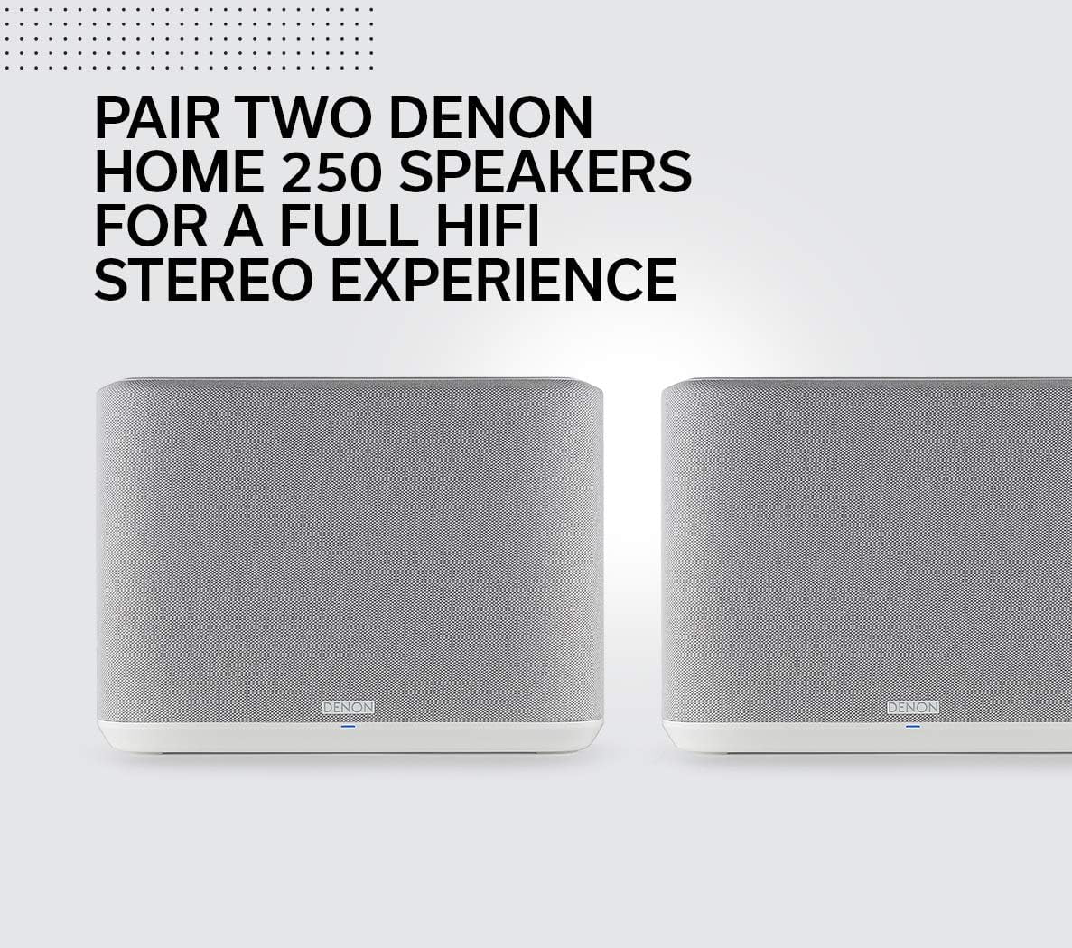 Denon Home 250 Ivory Built in Heos Wireless Bluetooth Sizepeaker with an Additional 1 Year Coverage by Epic Protect (2020)