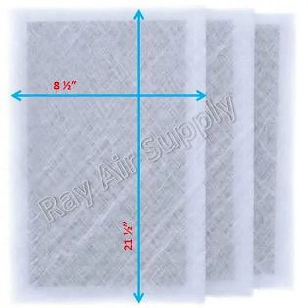 RAYAIR SizeUPPLY 10x24 Replacement Filter Pads Compatible with MicroPower Guard Air Cleaner 10x24 Refills (3 Pack) WHITE