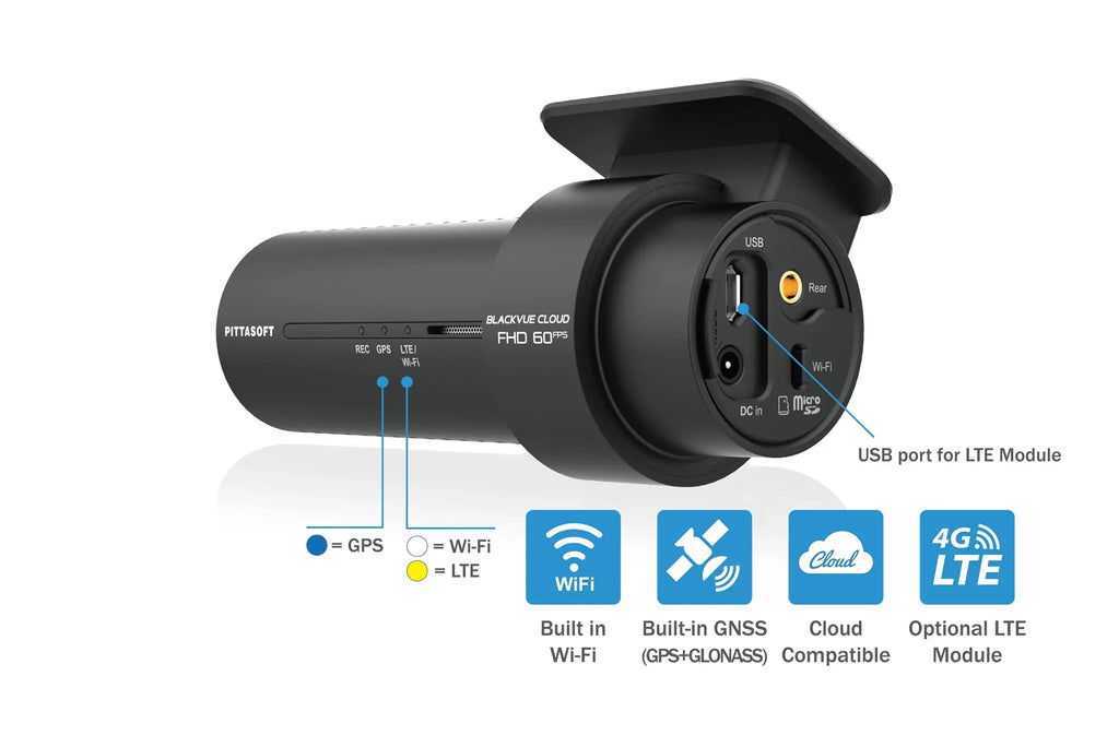 BlackVue DR750X-2CH Plus 64GB | Dual Full HD Cloud Dashcam | Back-Illuminated SizeTARVISize Image Sizeensor | Built-in Wi-Fi, GPSize, Parking Mode Voltage Monitor | LTE via Optional LTE Module