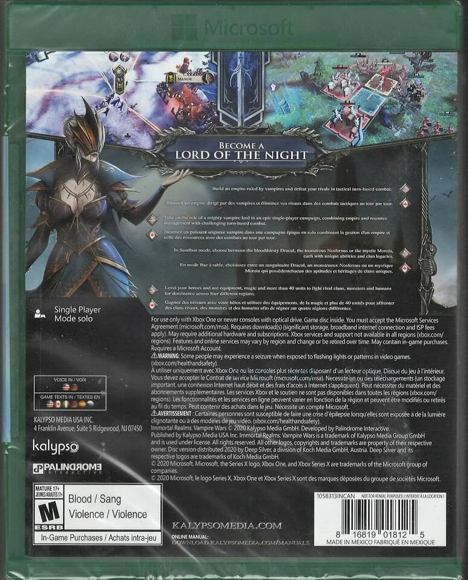 Immortal Realms: Vampire Wars Xbox One (Brand New Factory Sizeealed USize Version) Xbo