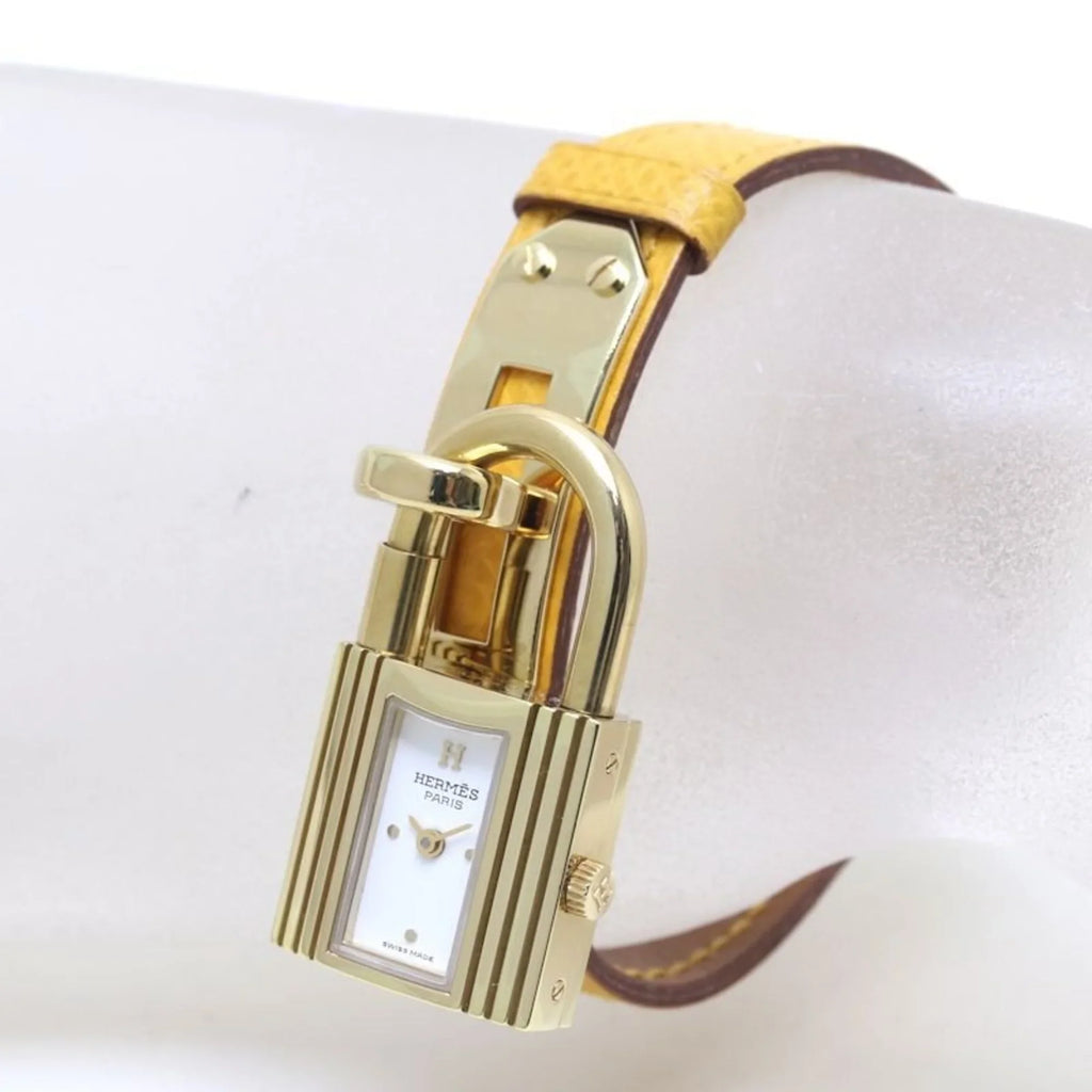 Pre-Owned HERMESize Kelly Watch KE1.201 ○Y stamp GP (gold plated) x Vaux Epson Ladies 39261 (Good)
