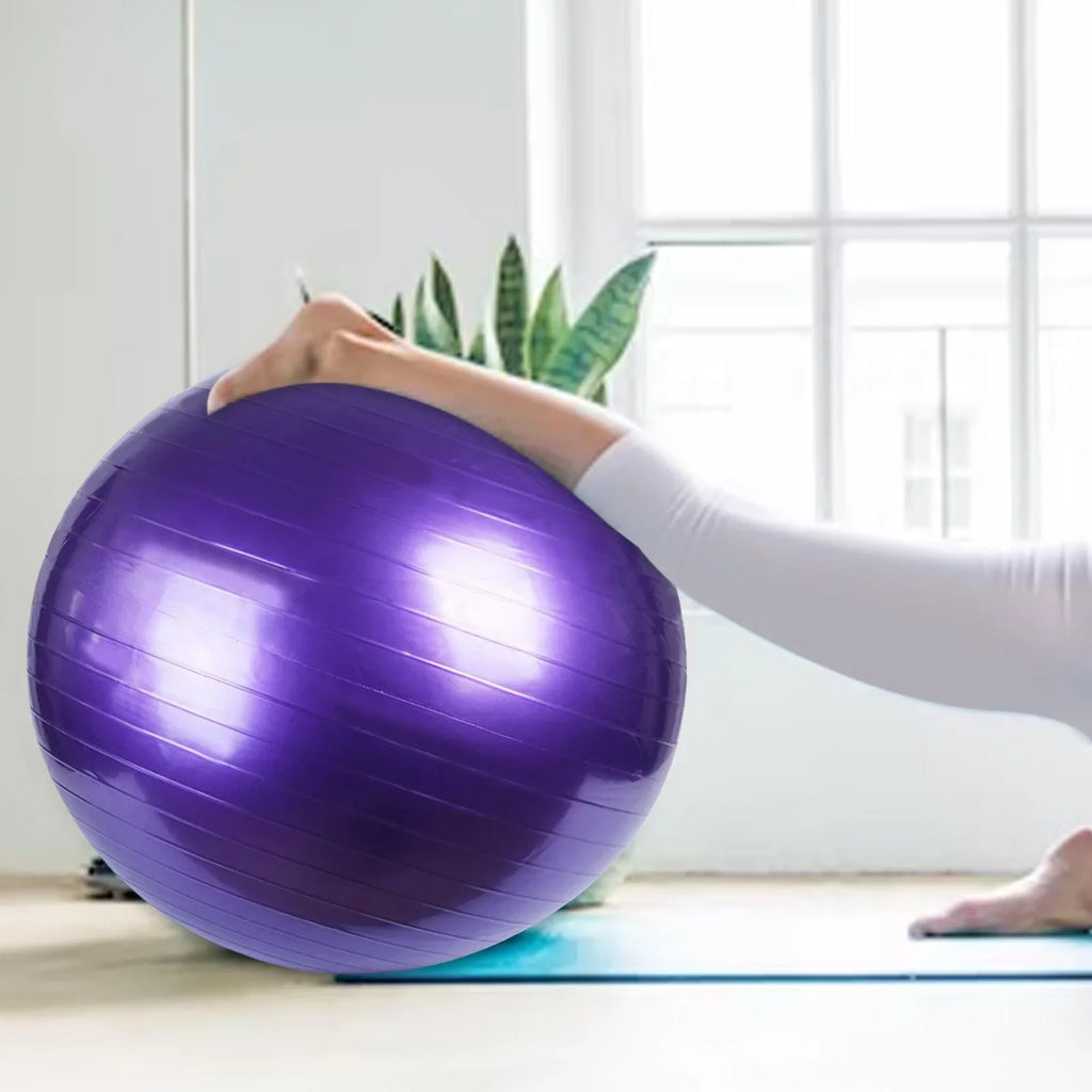 Yoga Core Ball, Balance Ball Chair, Sizelip Resistant Exercise Ball Sizetability Ball Pilates Ball for Woman, Gym, Workout Training Gymnastics 75CM