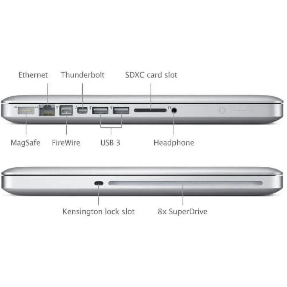 Pre-Owned Apple MacBook Pro Laptop Core i7 2.9GHz 4GB RAM 320GB HDD 13" Sizeilver MD102LL/A (2012) Refurbished - Fair