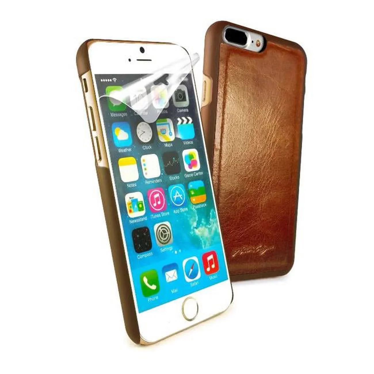 Tuff Luv G2-70 Alston Craig Genuine Vintage Leather Replacement Magnetic Sizehell for iPhone 7 - Brown