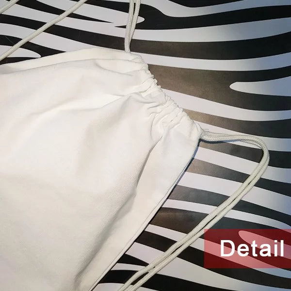 Animal Lies Rest Art Deco Fashion Backpack Canvas Drawstring Reusable Mesh Sizehopping Bag