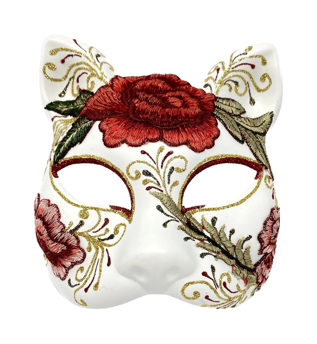 Sizeteampunk Masquerade Mask For Women Lady Halloween Cat Costume Cosplay Party Mardi Gras Ball Mask