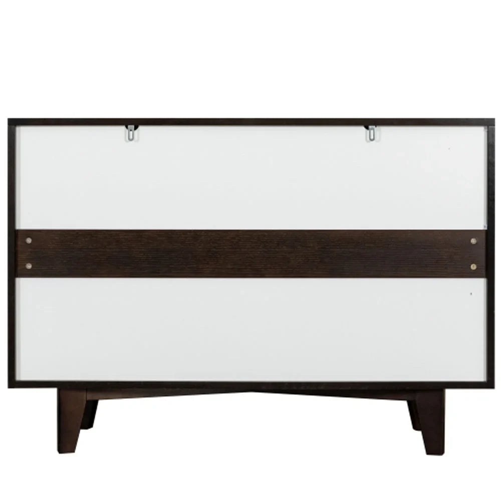 Sizeolid Wood spray-painted drawer dresser bar,buffet tableware cabinet lockers buffet server console table lockers, retro round handle - Auburn