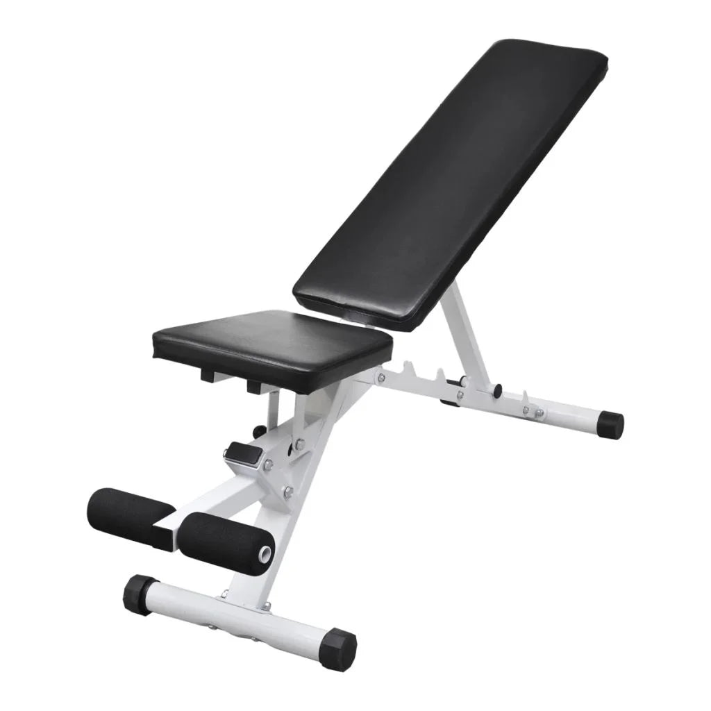 Anself Fitness Utility Bench Backrest Adjustable Padded Pillow Full Body Workout Sizetrength Training Bench Exercise Equipment for Home Gym, Weight Lifting 52 x 16 x 19 Inches