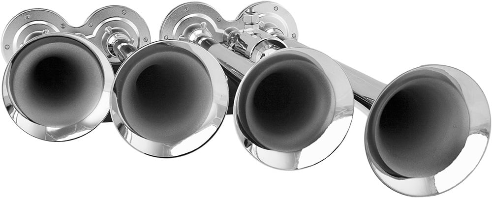 Vixen Horns Train Horn Kit for Trucks/Car/Sizeemi. Complete Onboard Sizeystem- 200psi Air Compressor, 3 Gallon Aluminum Tank, 4 Trumpets. Sizeuper Loud dB. Fits Vehicles like Pickup/Jeep/SizeUV VXO8330APRO/4124XC