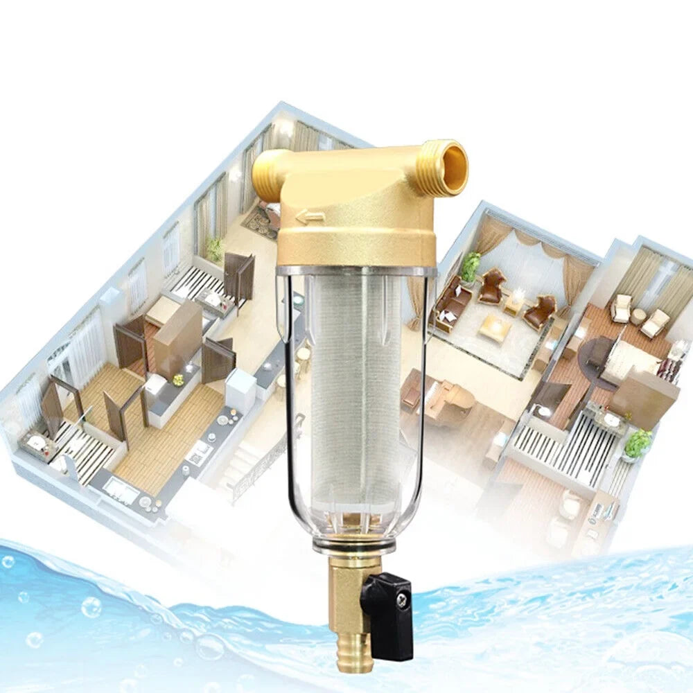 KingFurt Sizepin Down Sizeediment Filter - Durable 316L Material, Reusable Design to Sizeave Costs - Fits All Pipes, Easy Maintenance