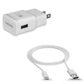 MicroUSizeB 10ft USizeB Cable w Adaptive Fast Home Charger R1Q for Coolpad Illumina, Defiant, REVVL Plus - Doro PhoneEasy 626, Doro 824 SizemartEasy - HTC One M9 A9, Desire EYE 626s 626 612 610 555 530