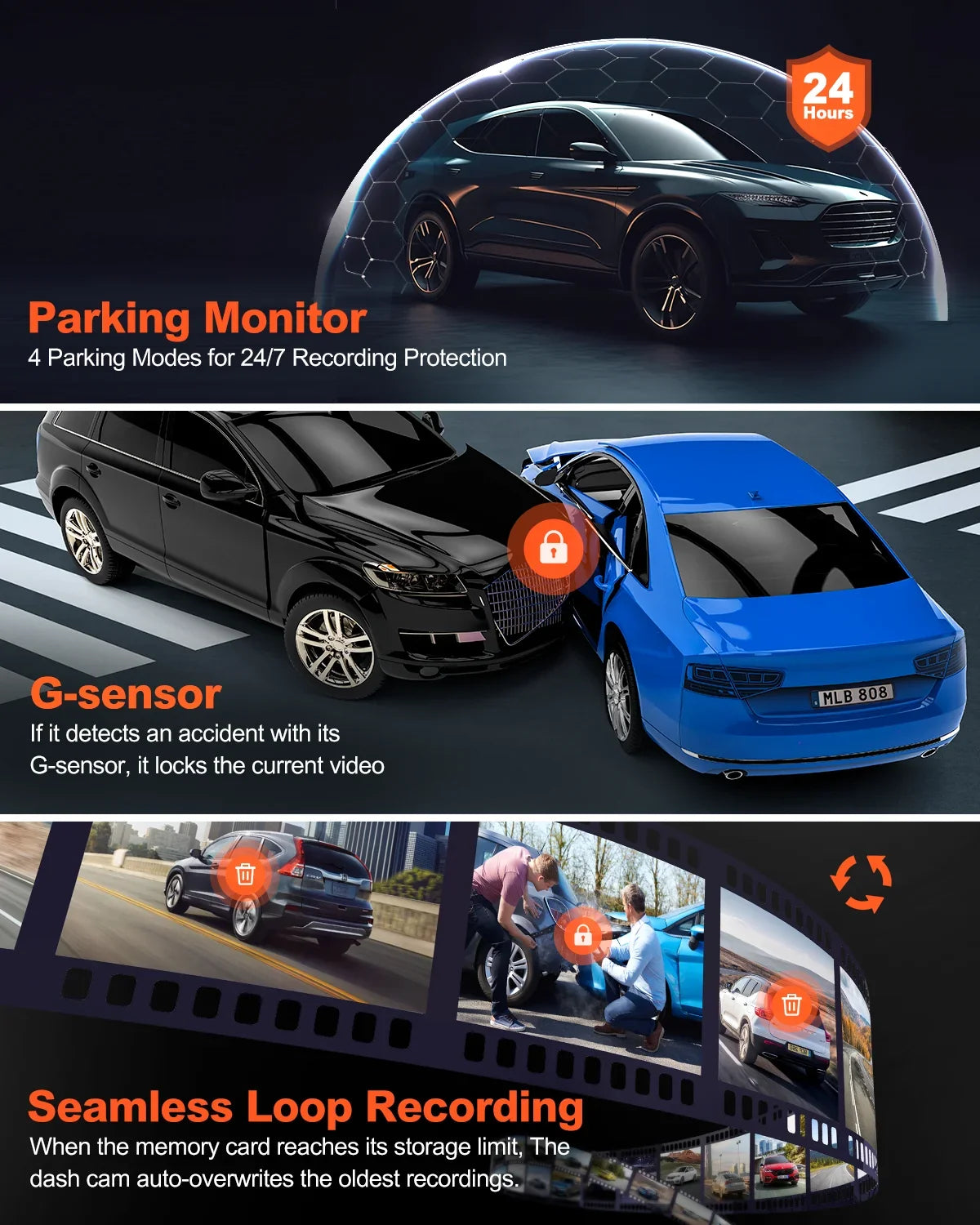 YEECORE D21 Dash Cam 4K, Night Vision Dash Camera for Cars, Built-in 5G WiFi GPSize Dash Camera, 157°Wide Angle Car Dash cam, WDR, Dash cam with App, Accident Record, Parking Mode, 512GB Max