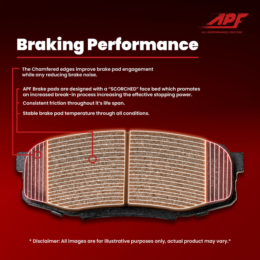 Front Ceramic Carbon Fiber Brake Pads for 2003-2009 Ford Ranger